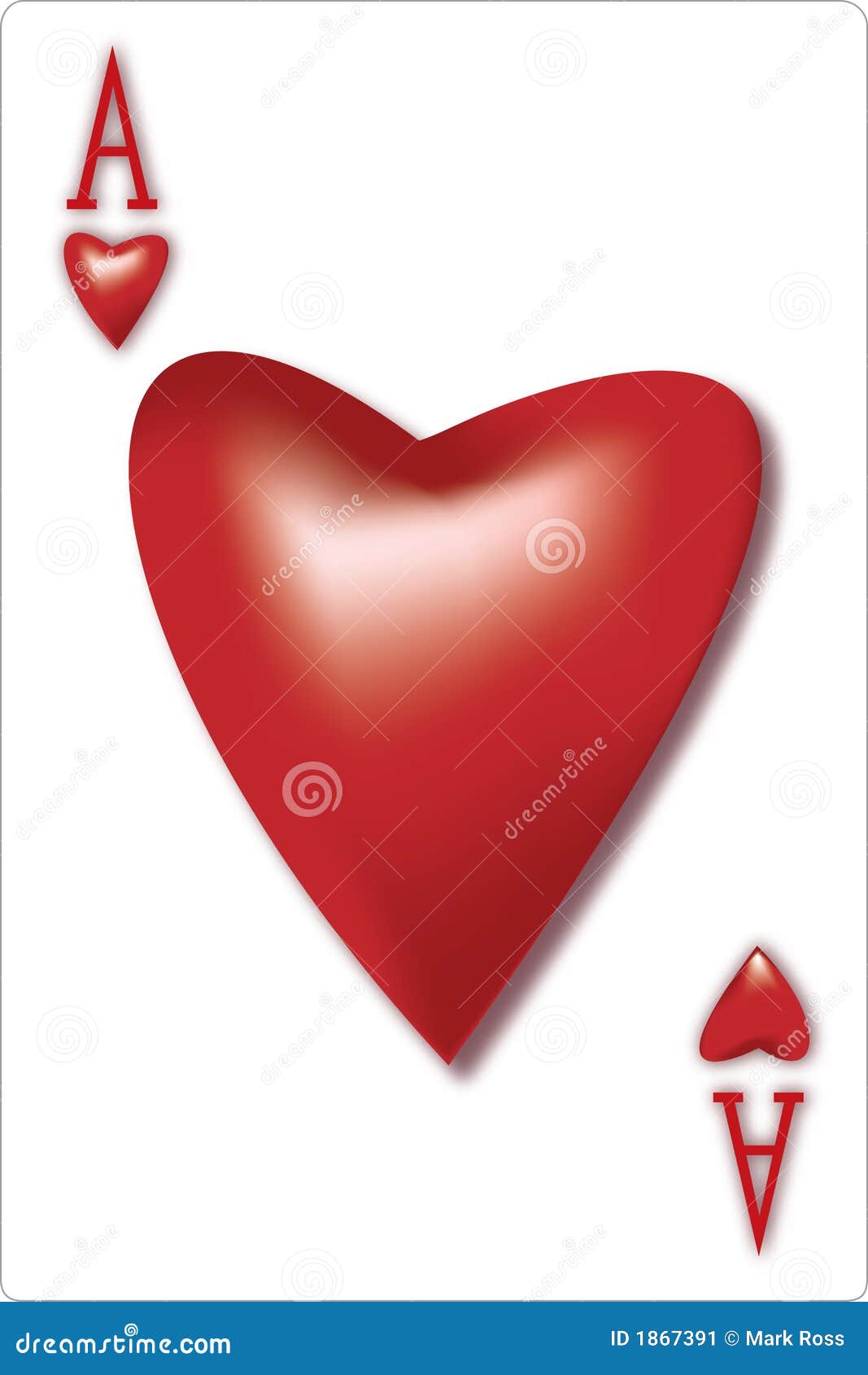 Valentine Ace Playing Card stock vector. Illustration of gambling 1867391