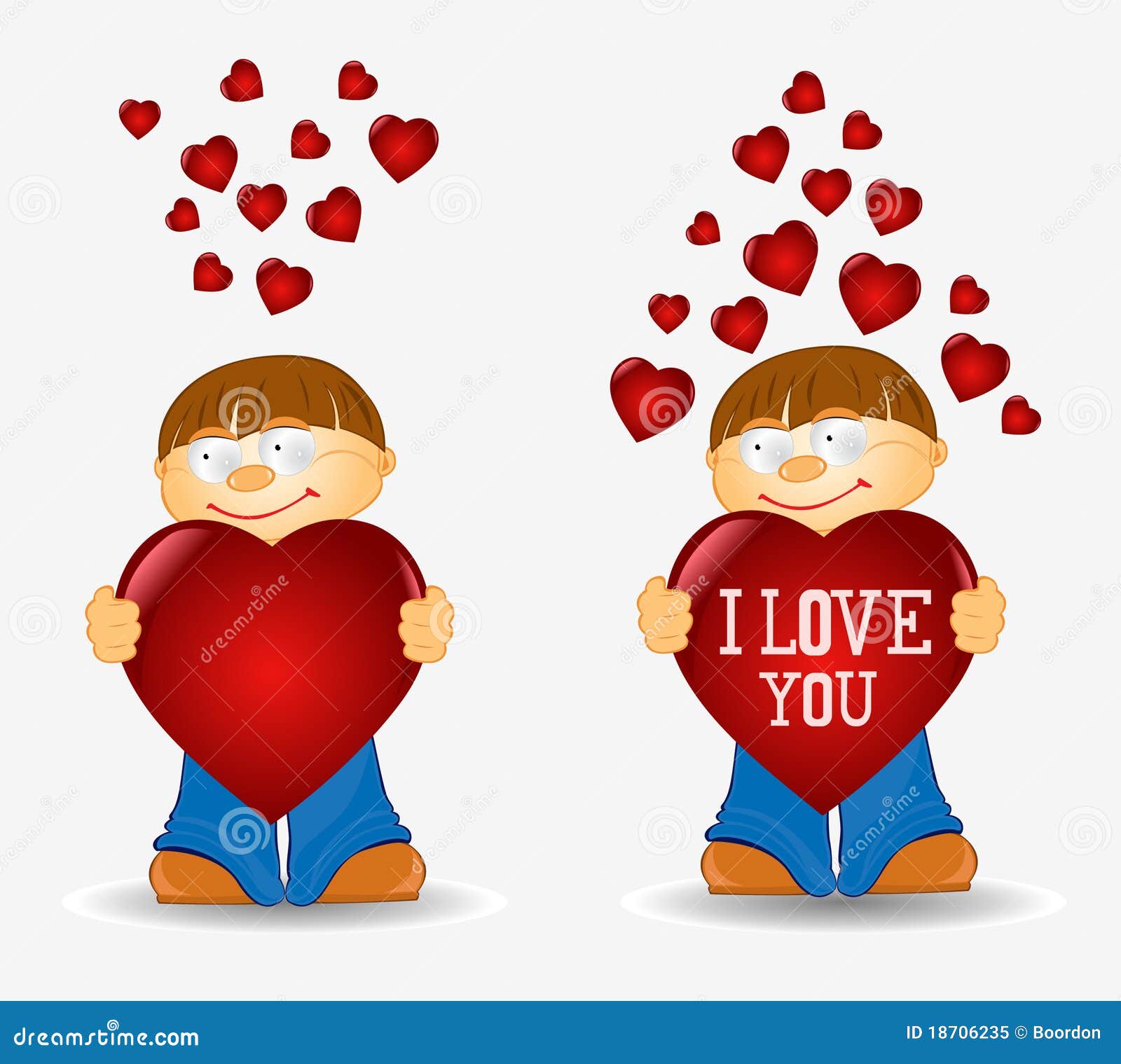 Valentine boy with heart stock vector. Illustration of color 18706235