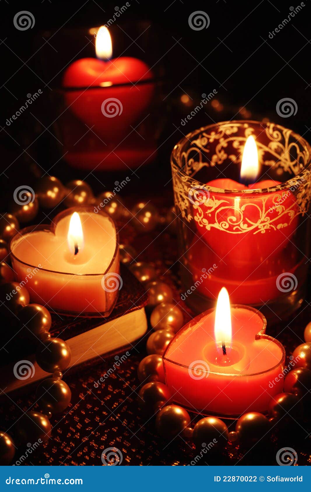 Valentine candles stock photo. Image of romantic, intimate 22870022