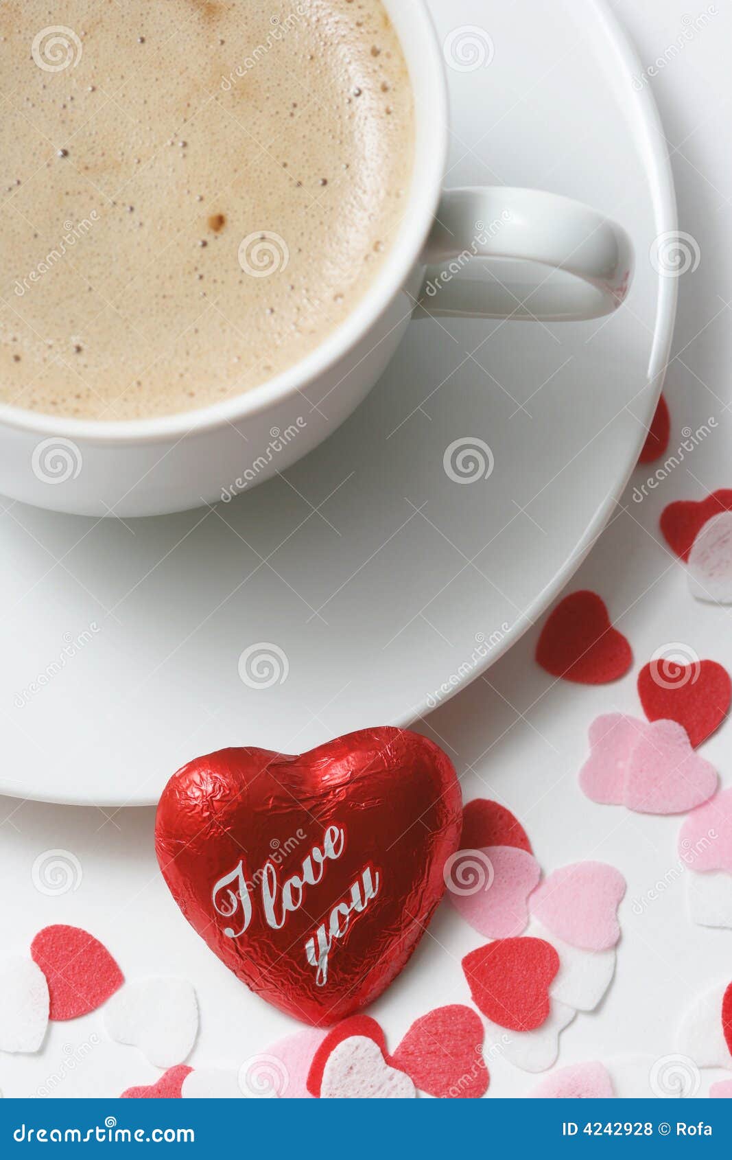 Valentine coffee stock photo. Image of pink, colourful 4242928