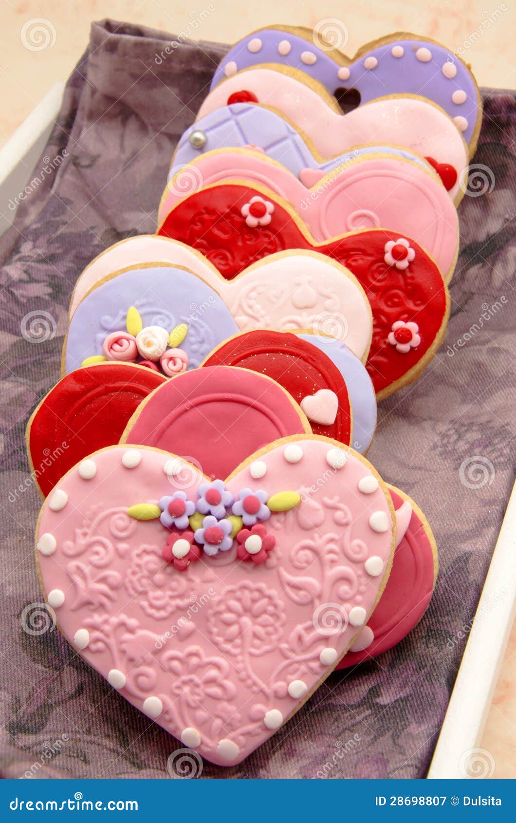 Valentine cookies stock image. Image of bakery, romantic 28698807