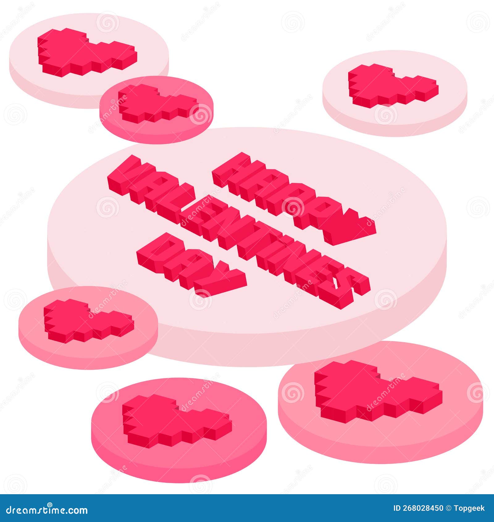 Valentine Day Pixel Concept 3d Regali Per Fidanzato E Moglie E Marito  Illustrazione Vettoriale - Illustrazione di febbraio, data: 268028450