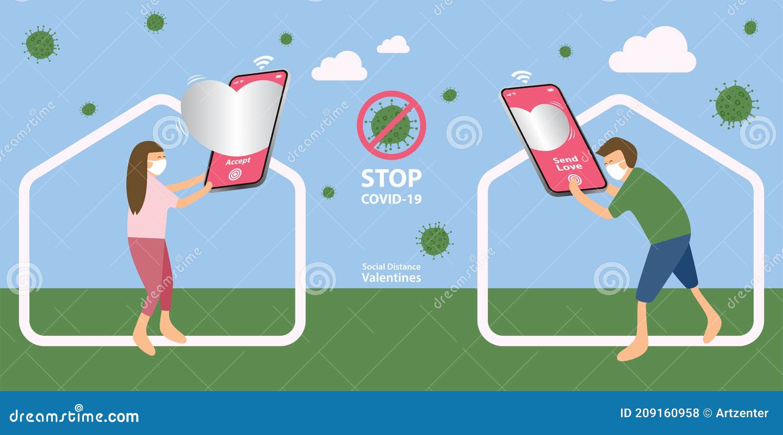 Social Distance Valentines Day in COVID-19 Period Stock Vector - Illustration of epidemic, covid: 209160958 Social Distance Valentines Day In Covid-19 Period Stock Vector - Illustration Of Epidemic, Covid: 209160958