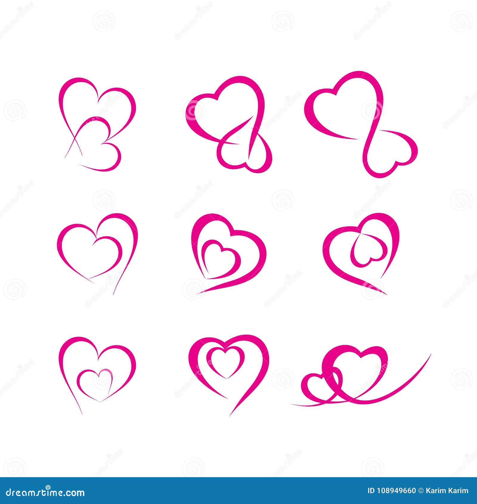 Double Hearts Stock Illustrations 1,445 Double Hearts Stock