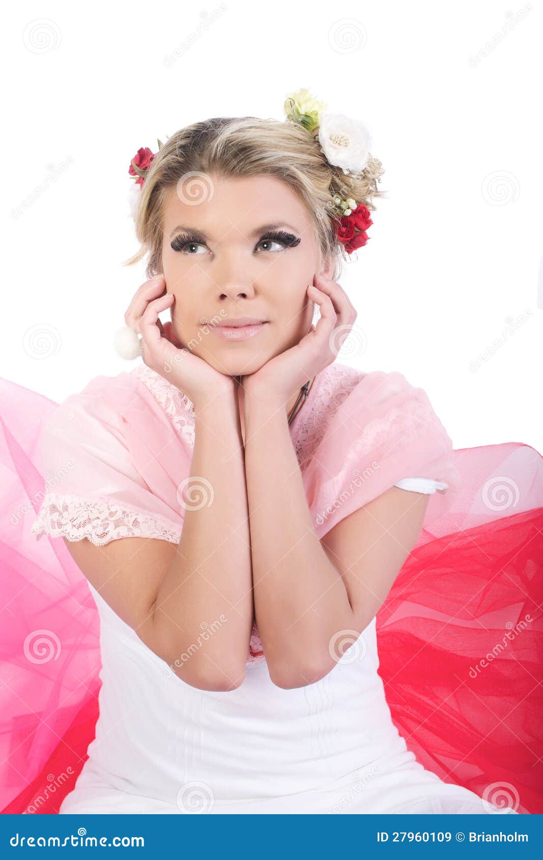 Valentine girl stock image. Image of cheerful, love, feeling 27960109