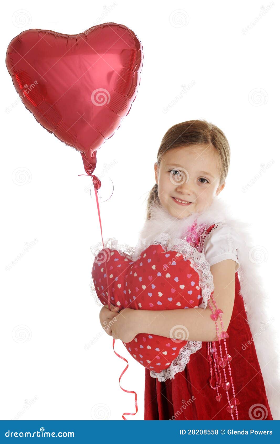Valentine Girl stock photo. Image of background, white 28208558
