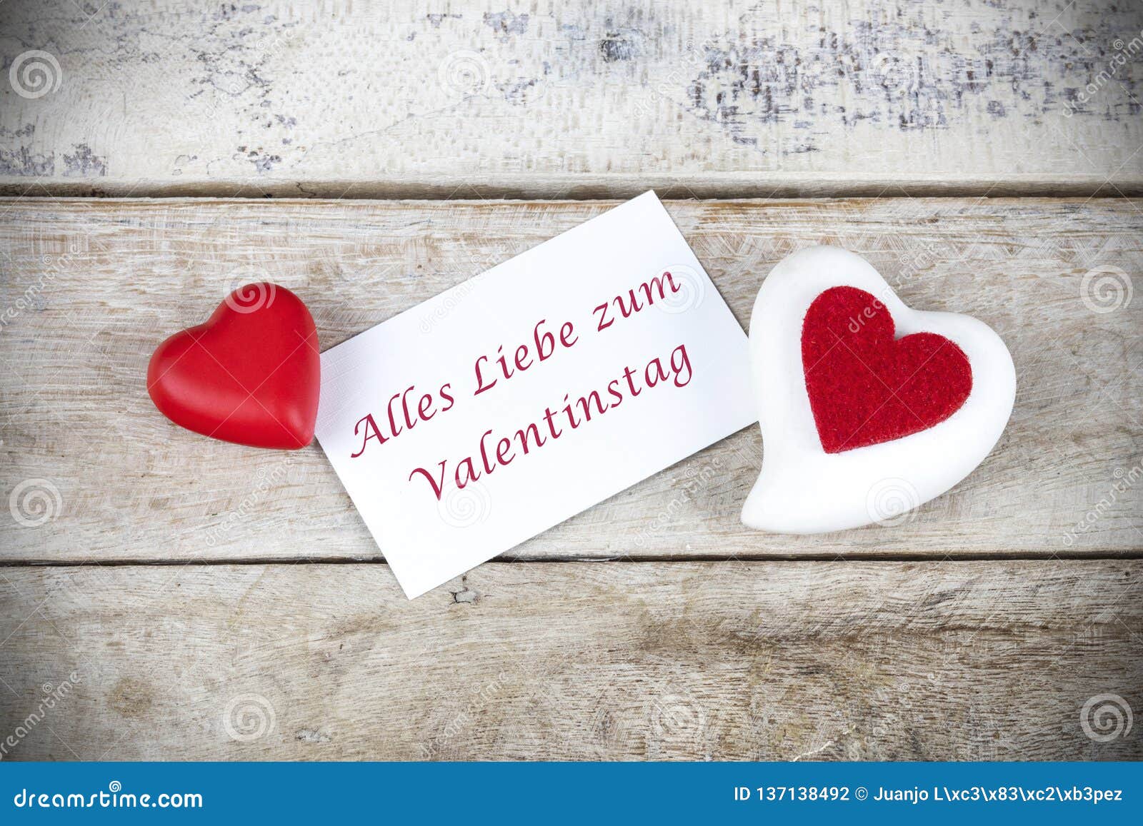 Valentine Greeting Card On Wooden Table With Text Alles Liebe Zum Valentinstag Written In German Which Means Happy Valentine Da Stock Photo Image Of Design Love