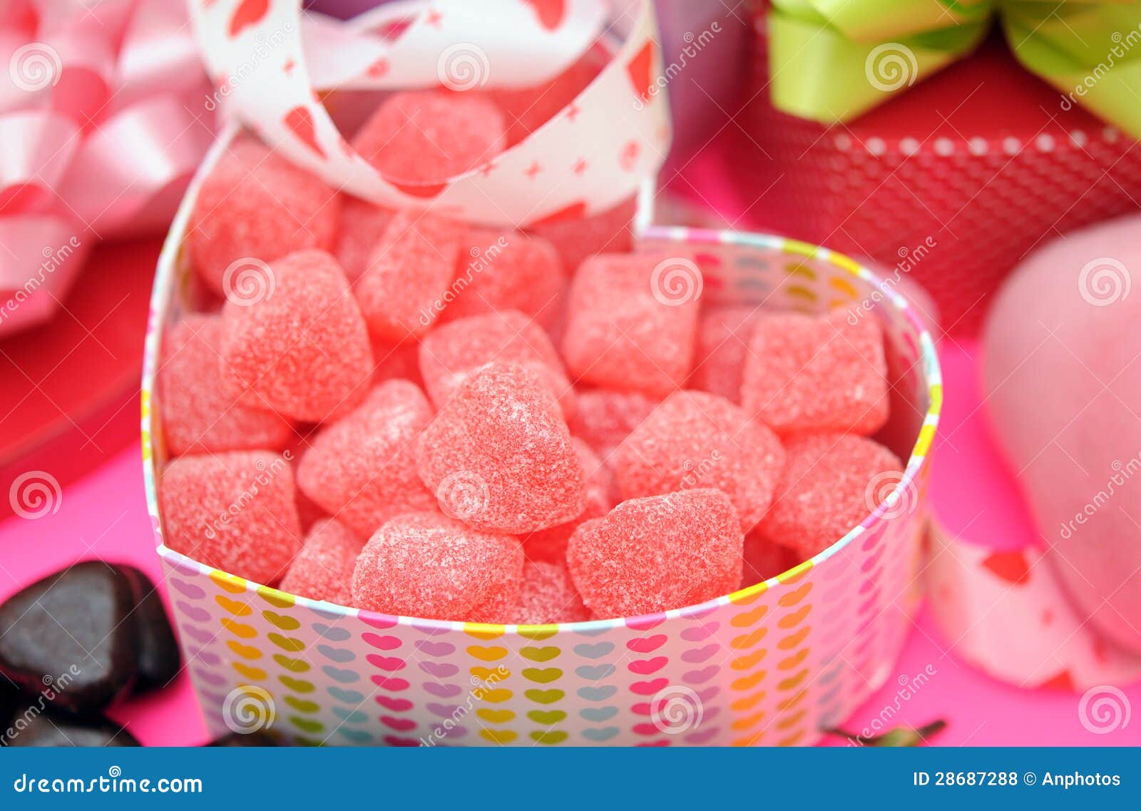 Valentine gummy candy stock photo. Image of color, gummy 28687288