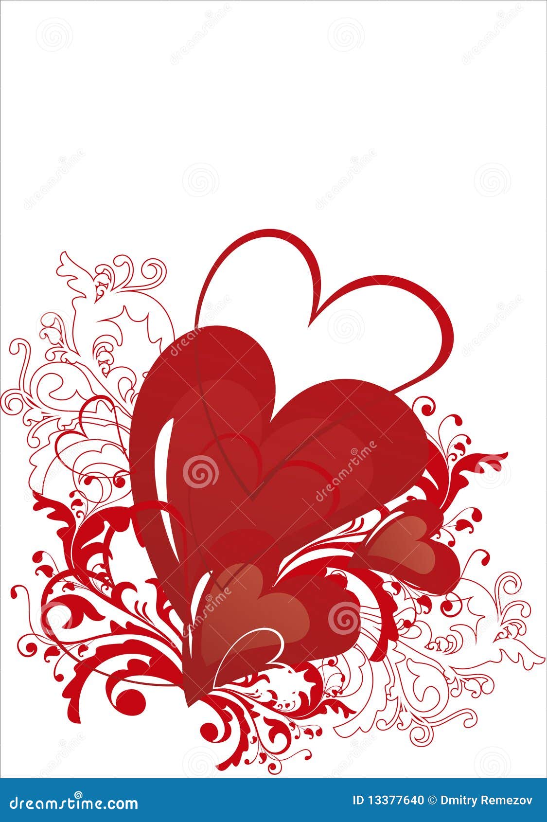 Valentine heart-shapes stock vector. Illustration of design - 13377640