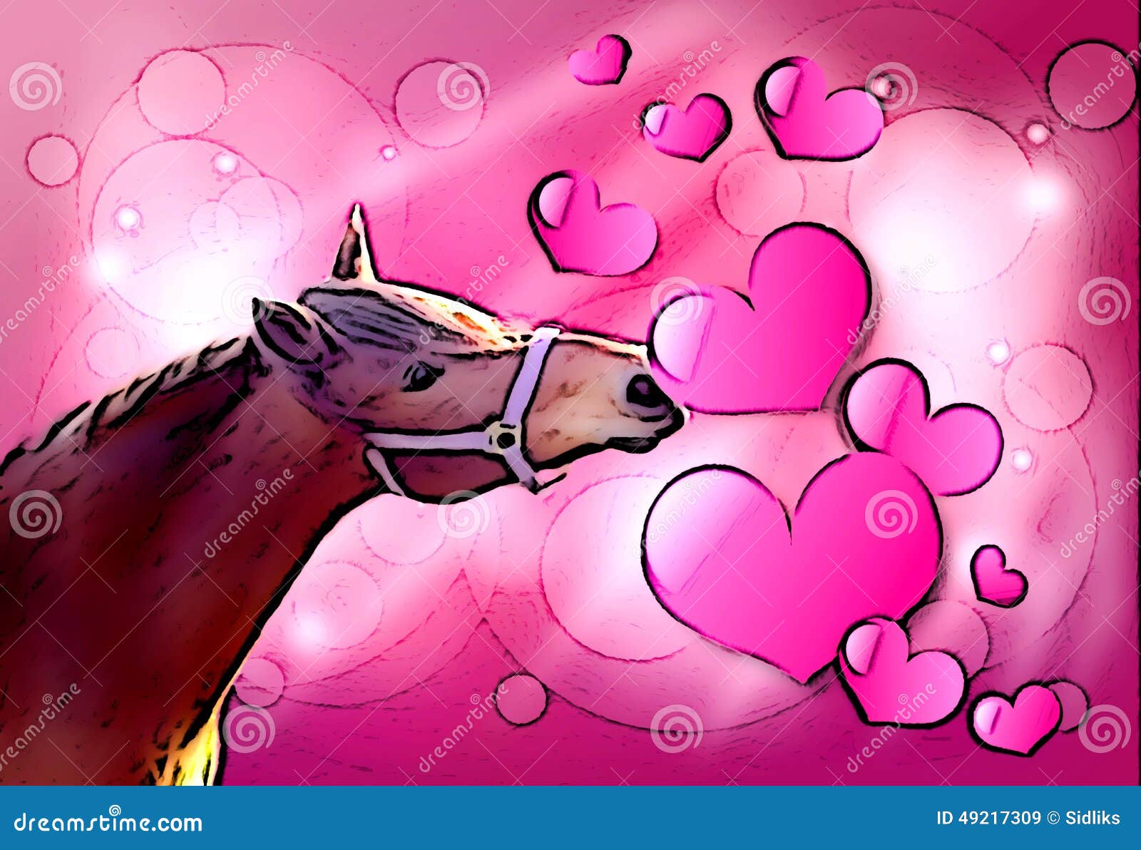 Valentine Horse Stock Illustration - Image: 492173091300 x 985