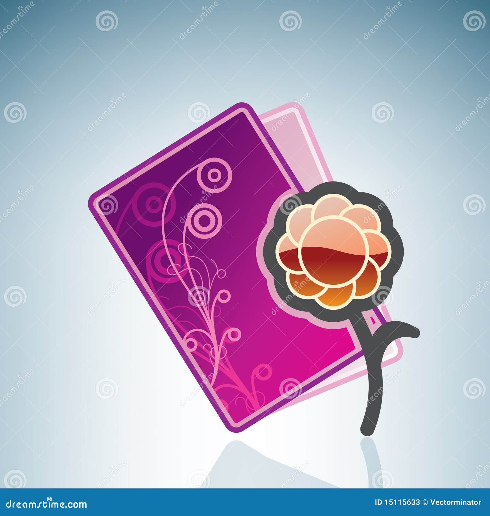 valentinelove card a flower stock vector illustration