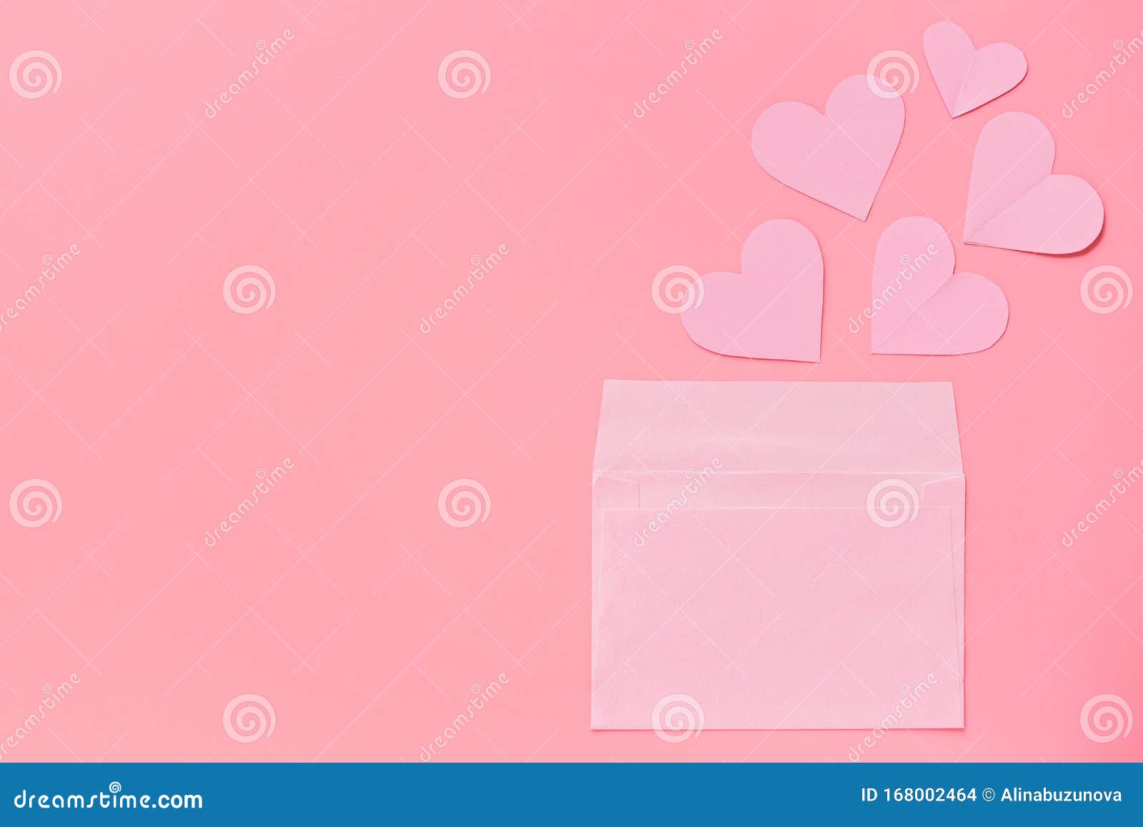 Download Valentine`s Day Background. Greeting Card With Pink Hearth ...