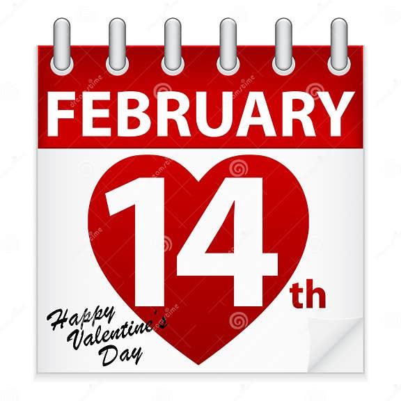 Valentine s Day Calendar stock vector. Illustration of graphic - 17716584