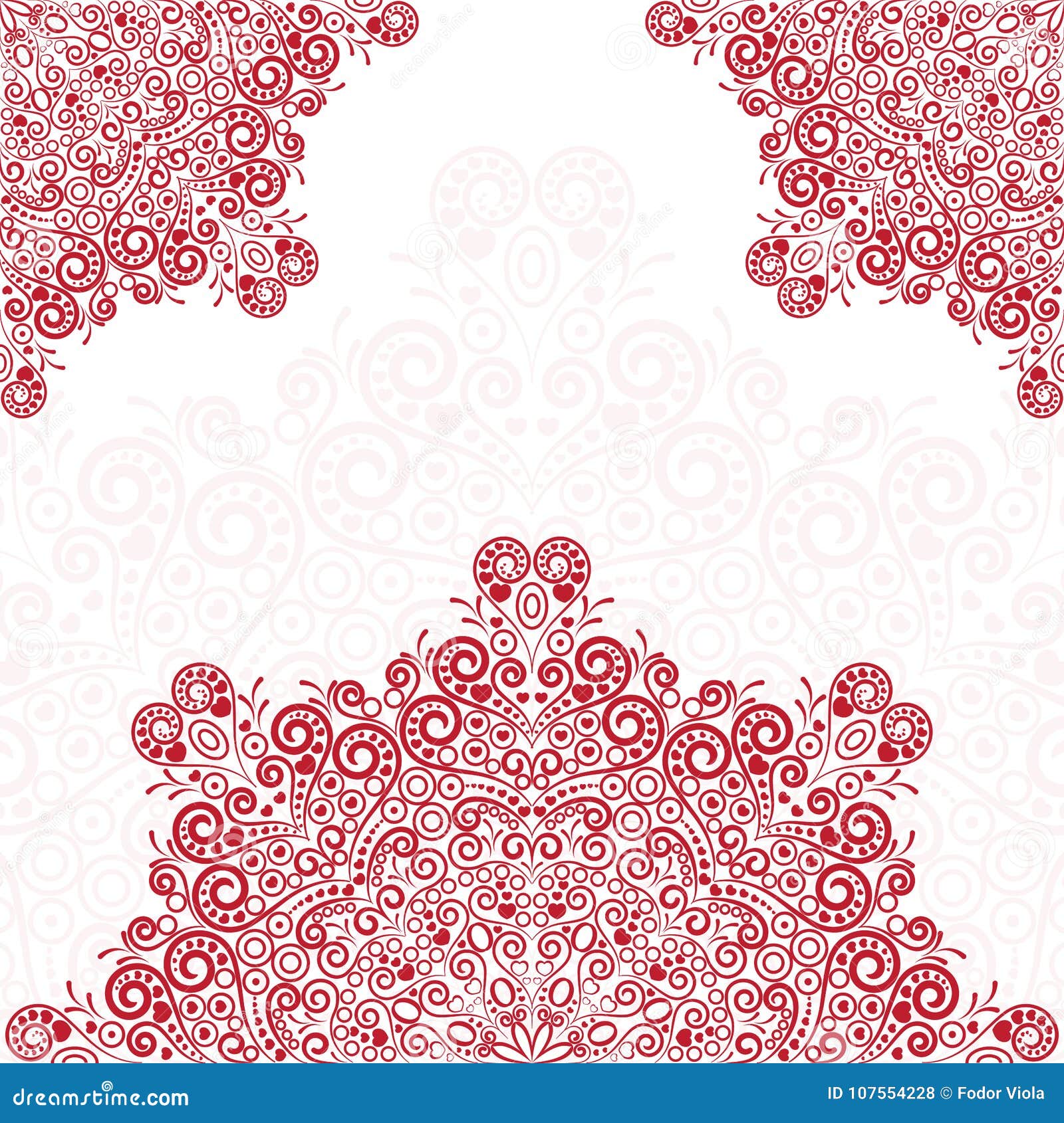 Download Valentine`s Day Card. Vector Illustration. Mandala With ...