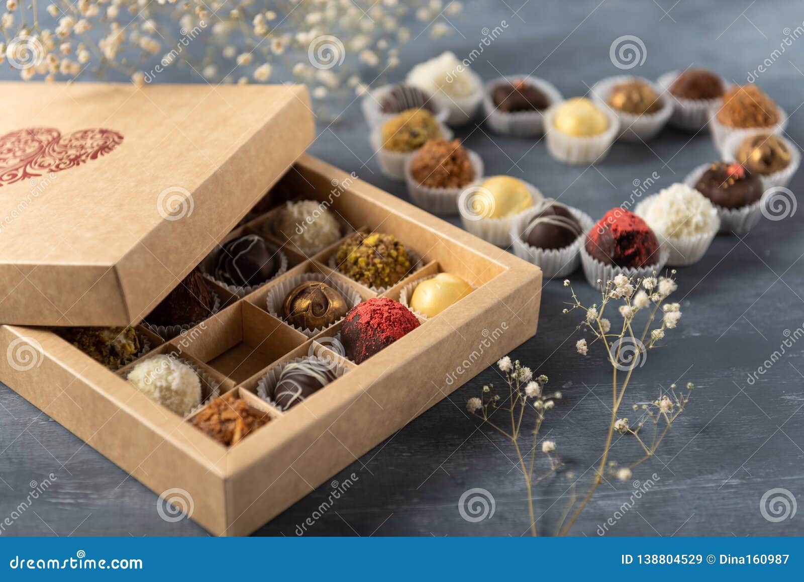 Valentine S Day Chocolate Gift Set On Dark Background Craft Candy Box With Heart Shaped Candies Stock Image Image Of Heart Passion Valentine S Day Chocolate Gift Set On Dark Background Craft Candy Box With Heart Shaped Candies Stock Image Image Of Heart Passion