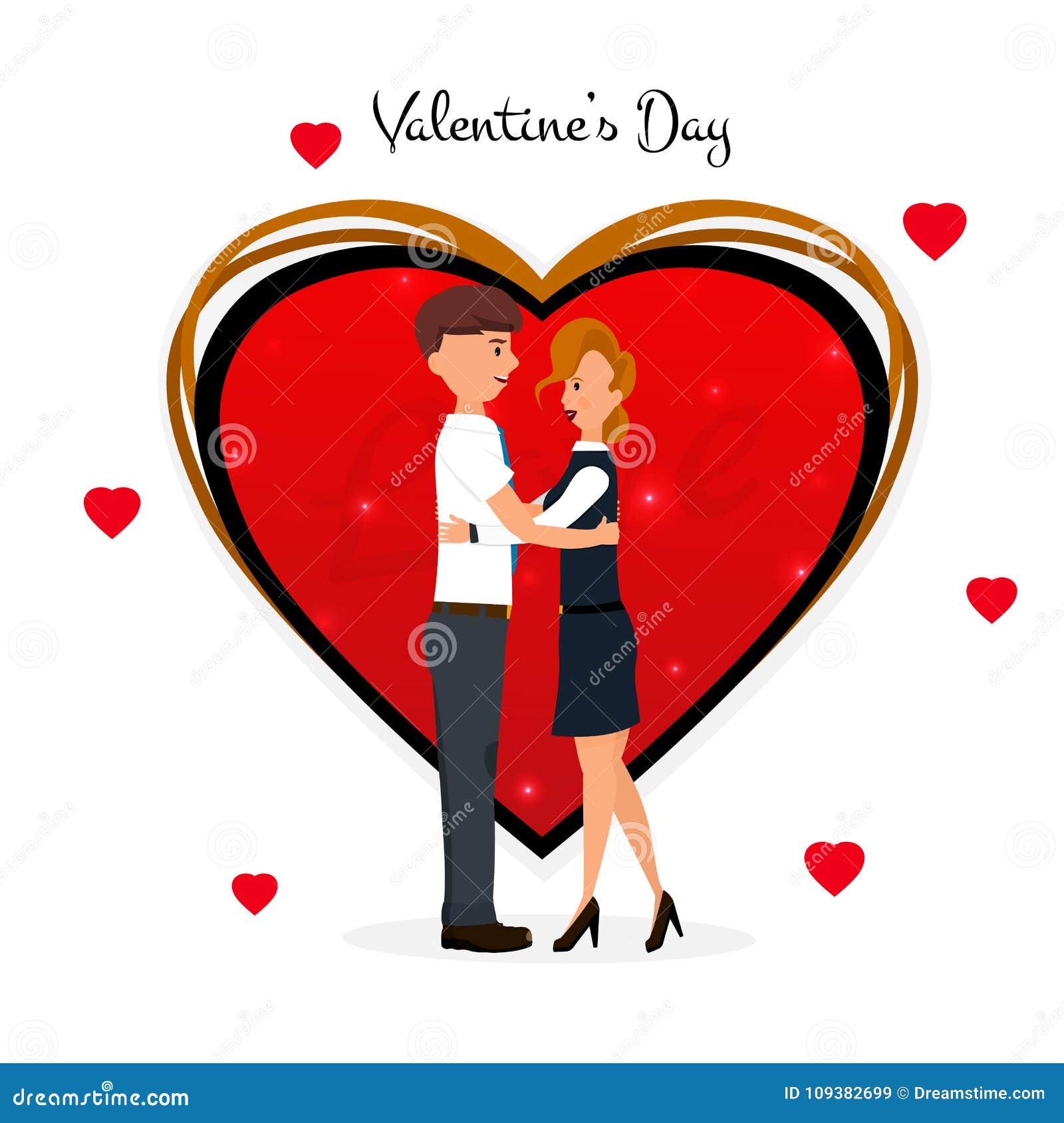 Valentine`s Day. Cute Couple. Love Day. Couple with Heart Stock Vector - Illustration of friendship, party: 109382699 Valentine`s Day. Cute Couple. Love Day. Couple with Heart Stock Vector - Illustration of friendship, party: 109382699