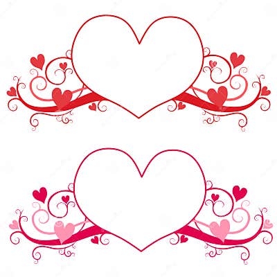 Valentine S Day Heart Logo or Labels Stock Illustration - Illustration ...