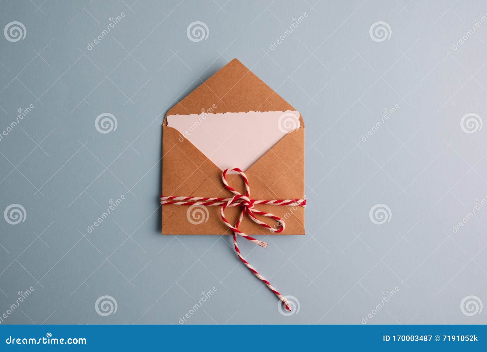 Download Valentine`s Day Love Letter Mockup. Craft Envelope With ...
