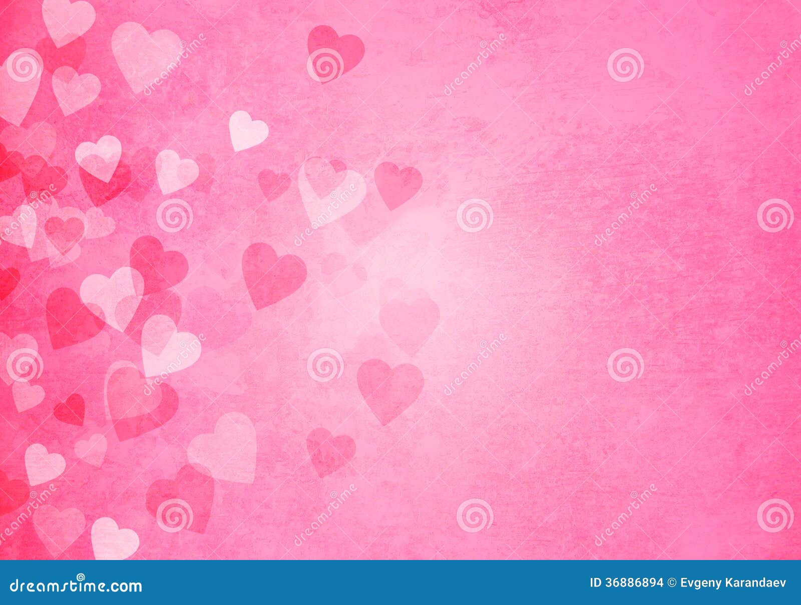 Valentine's Day Pink Hearts Background Illustration 36886894 - Megapixl