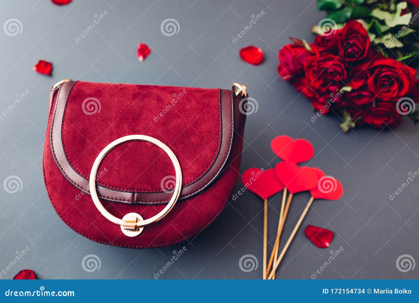 Buy RECTANGULAR EMBOSSED ROSE-RED PU PURSE for Women Online in India