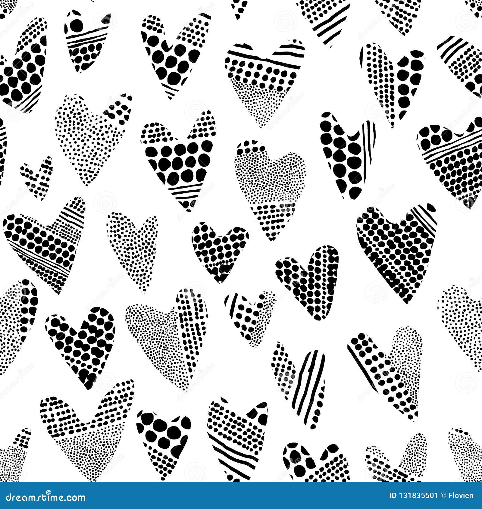 New cute patterns black and white Valentine S Day Seamless Pattern Cute Black And White Print For Stock Vector Illustration Of Hand Abstract 131835501