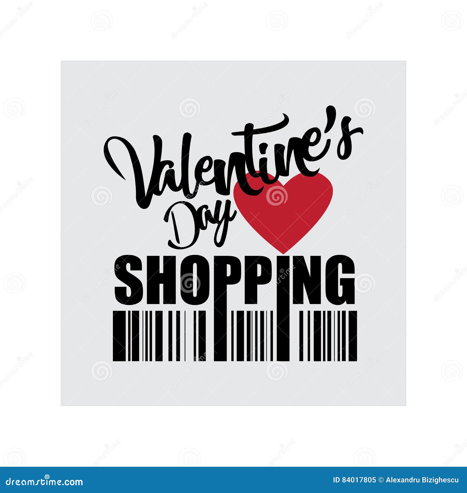 Valentine`s Day Shopping Icon Stock Vector Illustration of sale, shop