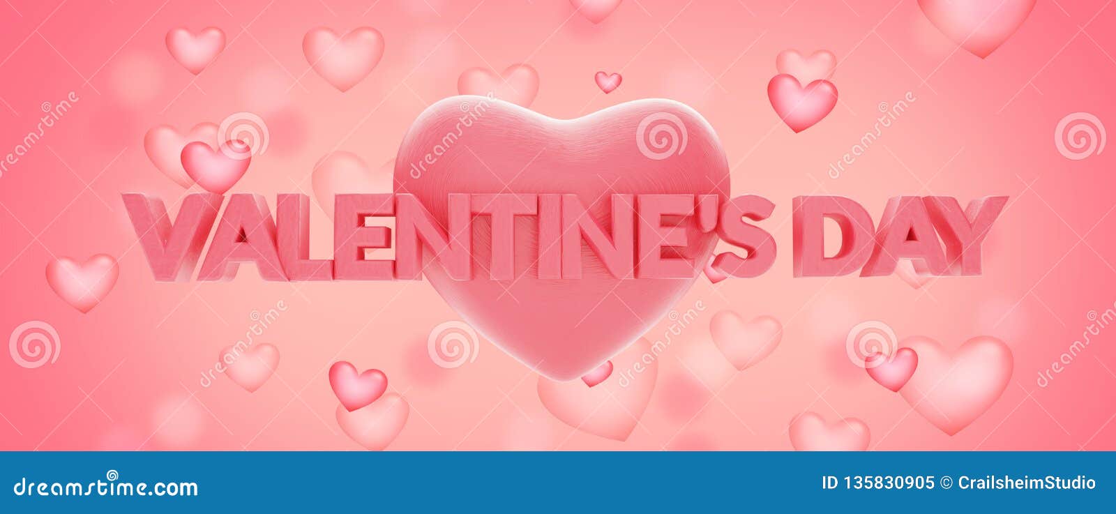 valentine`s day  modern creative background 3d-