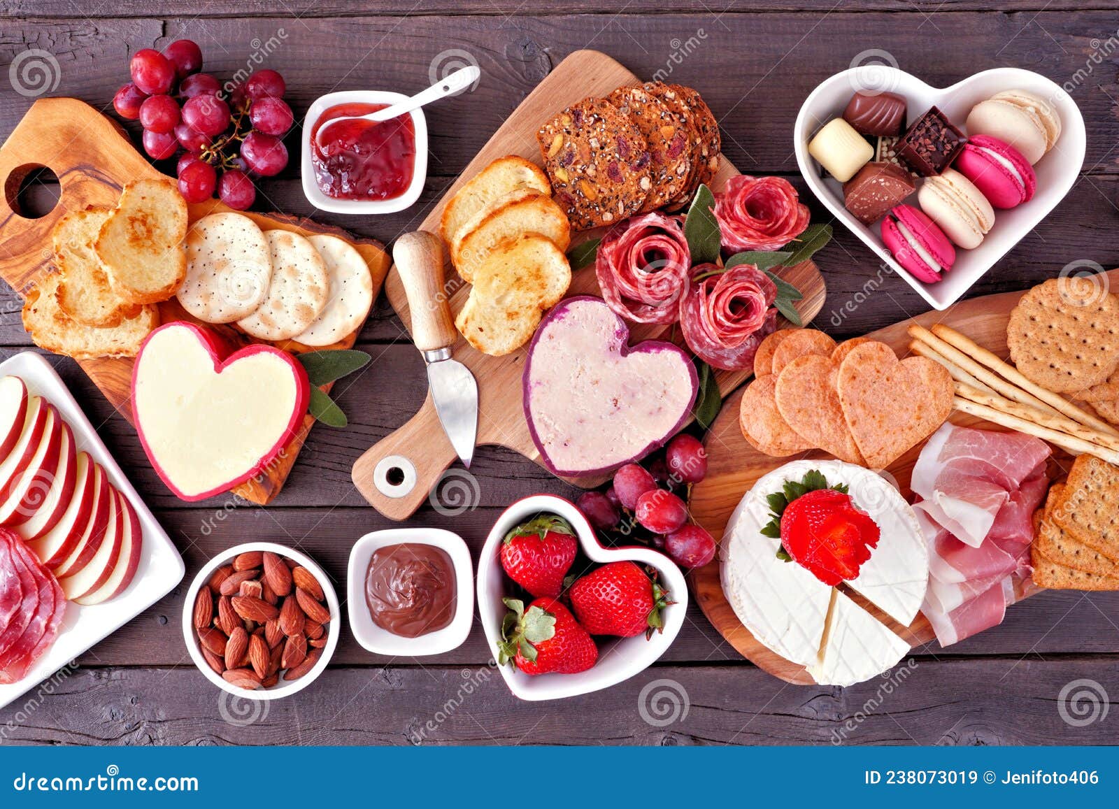valentines day charcuterie table scene