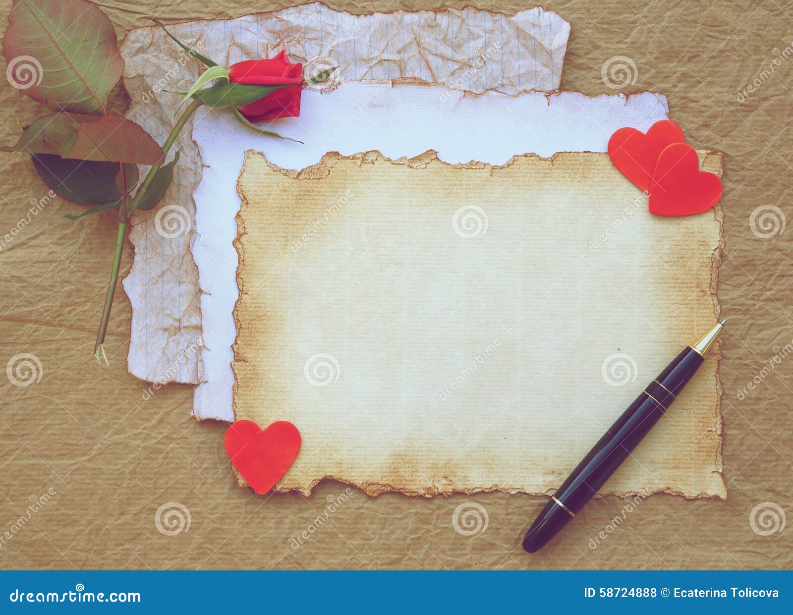 Valentine S Day Vintage Background. Stock Photo - Image of greeting ...