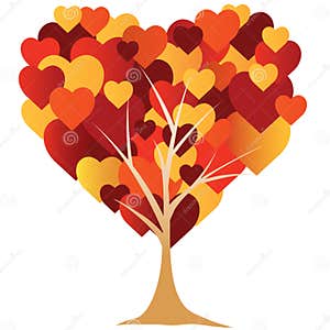 Valentine S Heart Tree Illustration Stock Vector Illustration Of Color Love 18300454