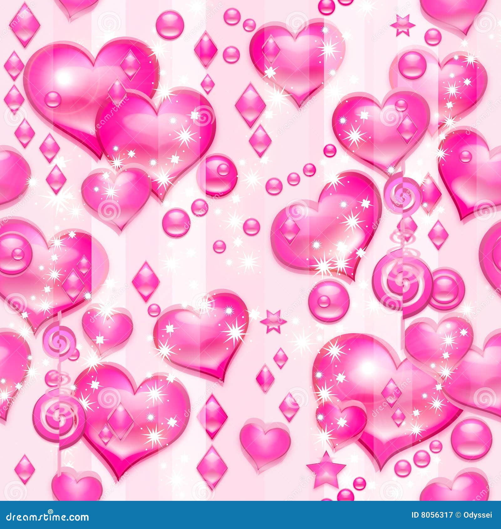 valentine's rosy hearts