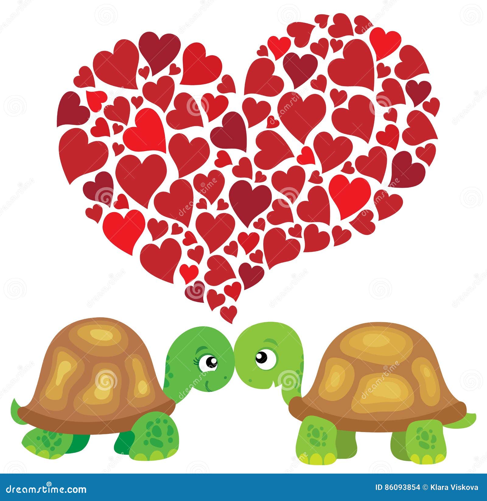 Сердце черепахи поделено на два. Валентинка с черепашкой. Черепашка с сердечком.