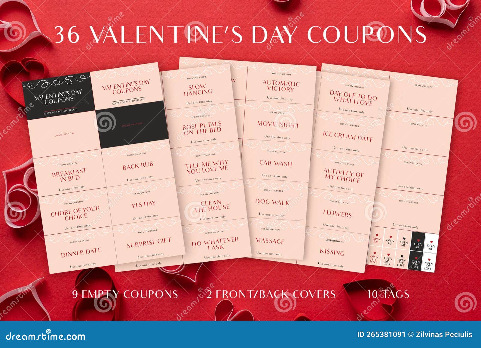 Valentinersquo's Day Love Coupons Per Il Suo Giorno Di San Valentino Delle  Coupon Illustrazione Vettoriale - Illustrazione di copertura, certificato:  265381091