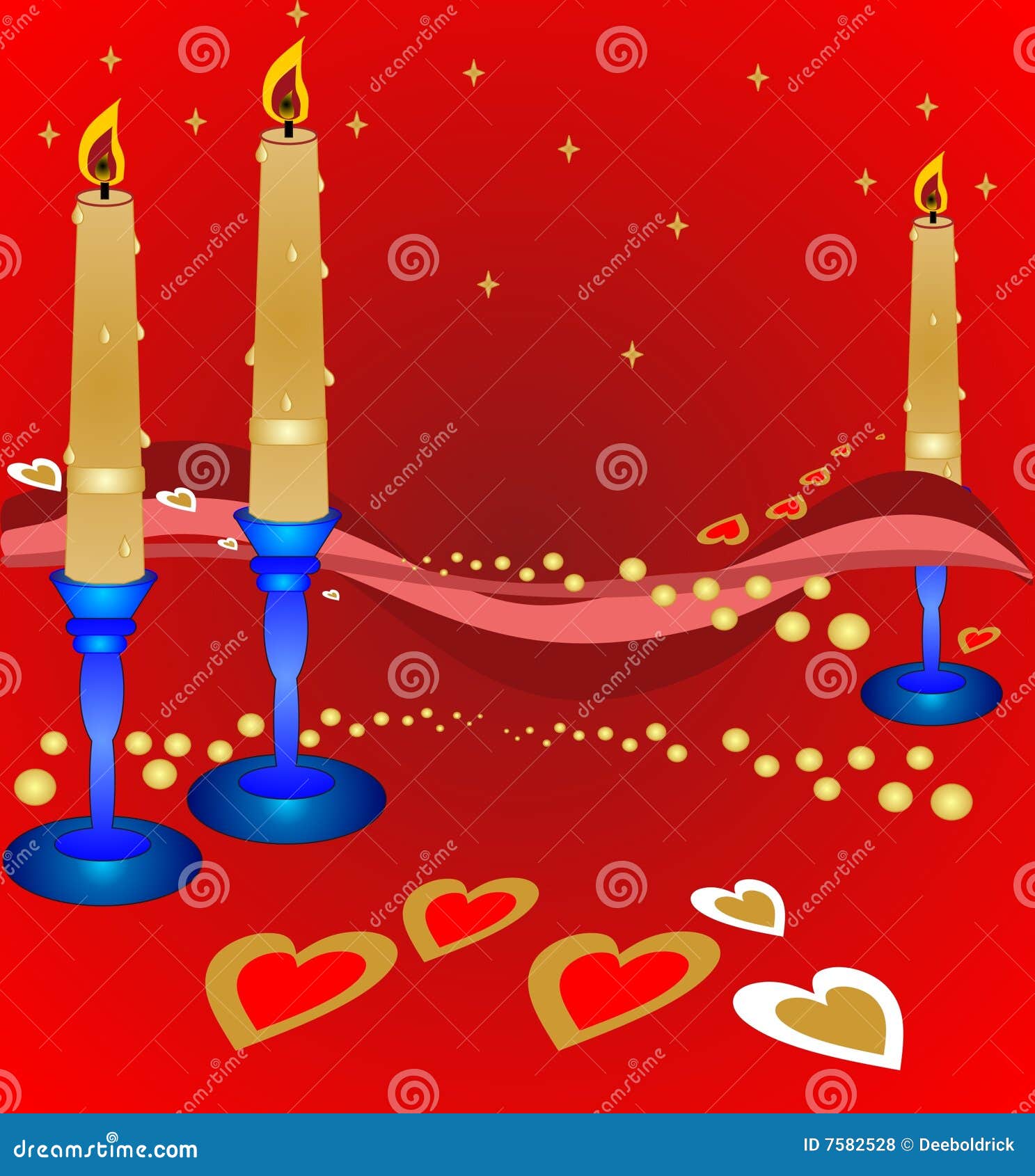 Valentines Candle Light Romance Stock Vector Illustration of dating
