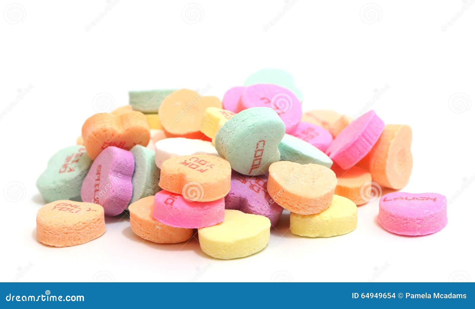 Valentines Candy Hearts stock photo. Image of blue, sugar 64949654