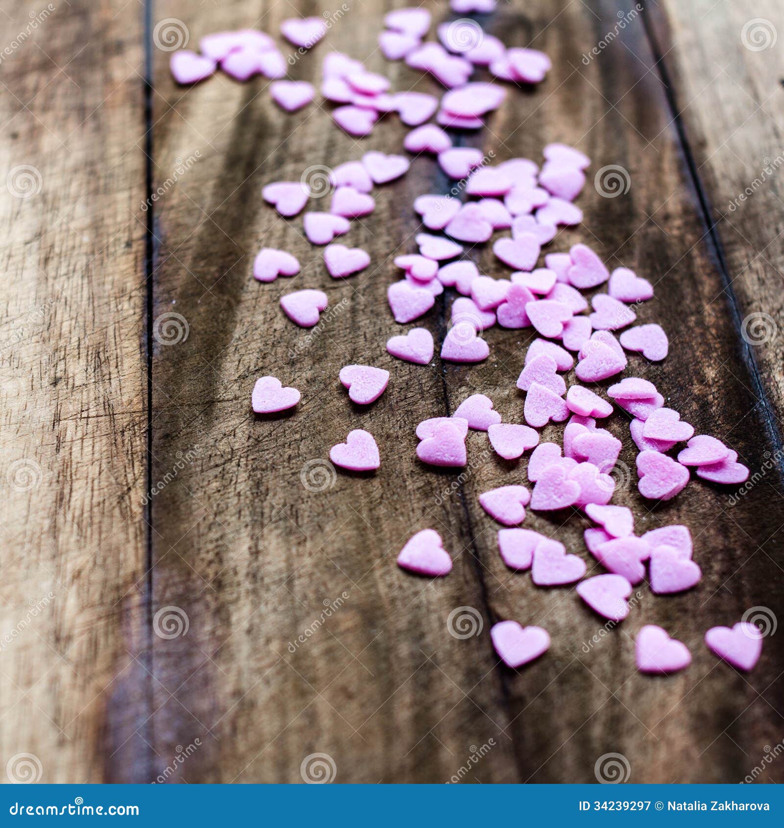 Valentines Day Background With Candy Hearts. Sugar Hearts ...