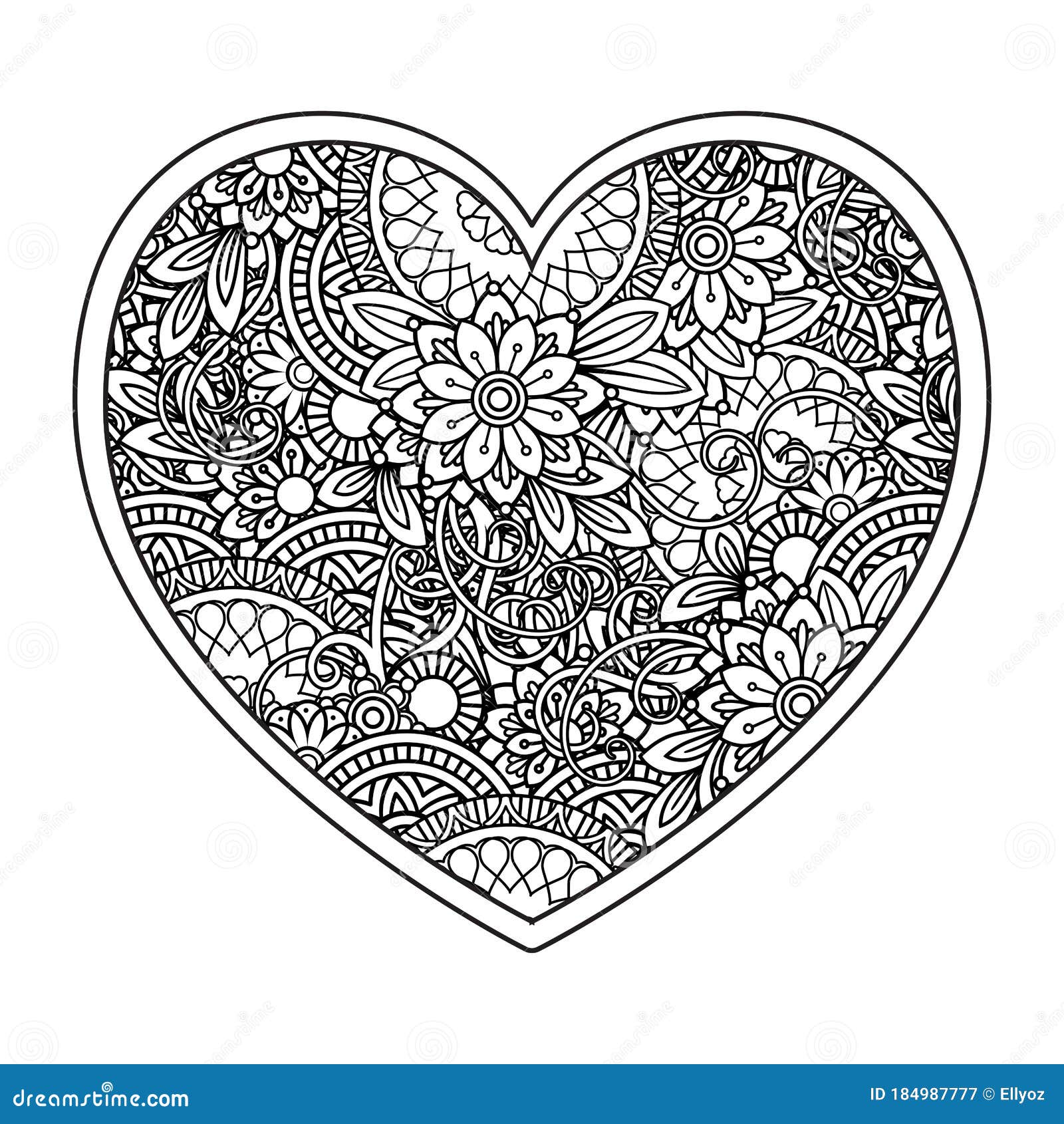 Download Valentines Day Coloring Page Stock Vector - Illustration ...
