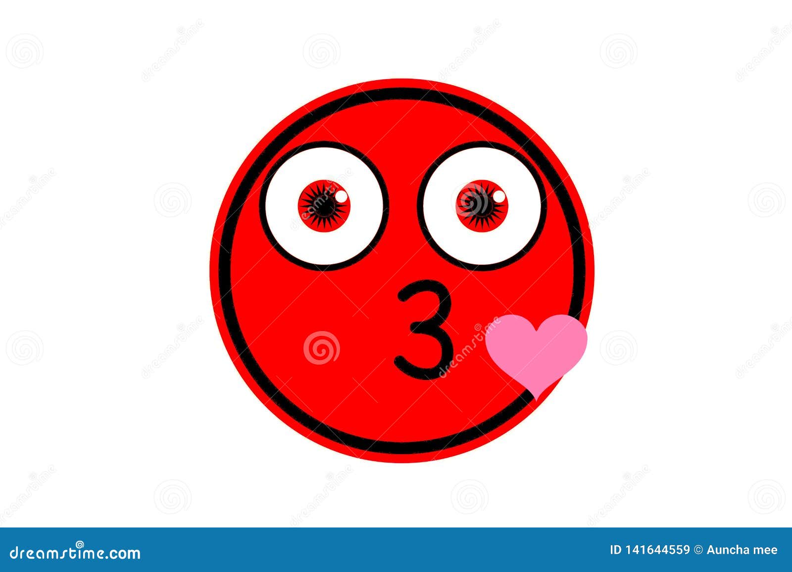 Valentines Day Emoticon. In Love Emoji Cartoon Vector | CartoonDealer ...