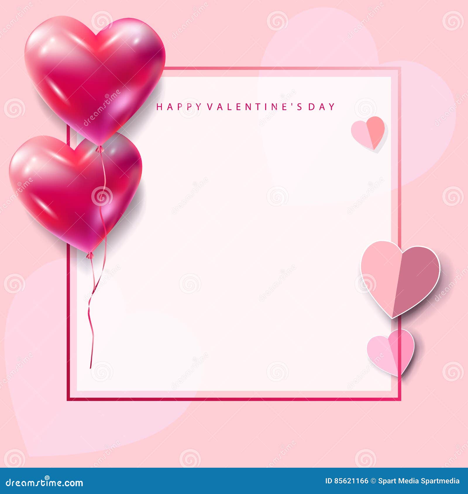 Love Romance Frame Valentines Day Card Blank Page Stock Vector Love Romance Frame Valentines Day Card Blank Page Stock Vector