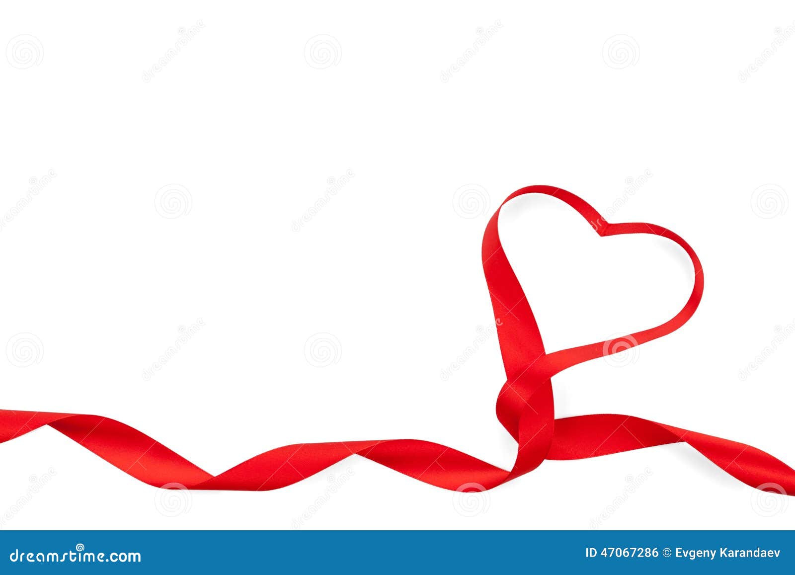 Valentines Day Heart Shaped Red Ribbon Stock Photo - Image of