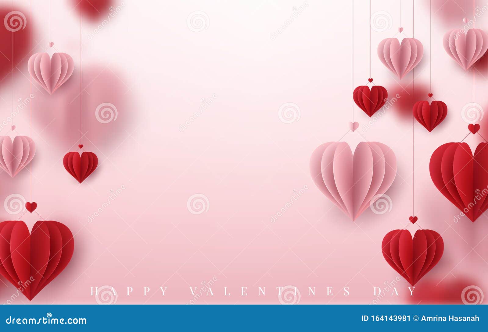 Valentines Day Hearts Vector Background. Happy Valentines Day ...