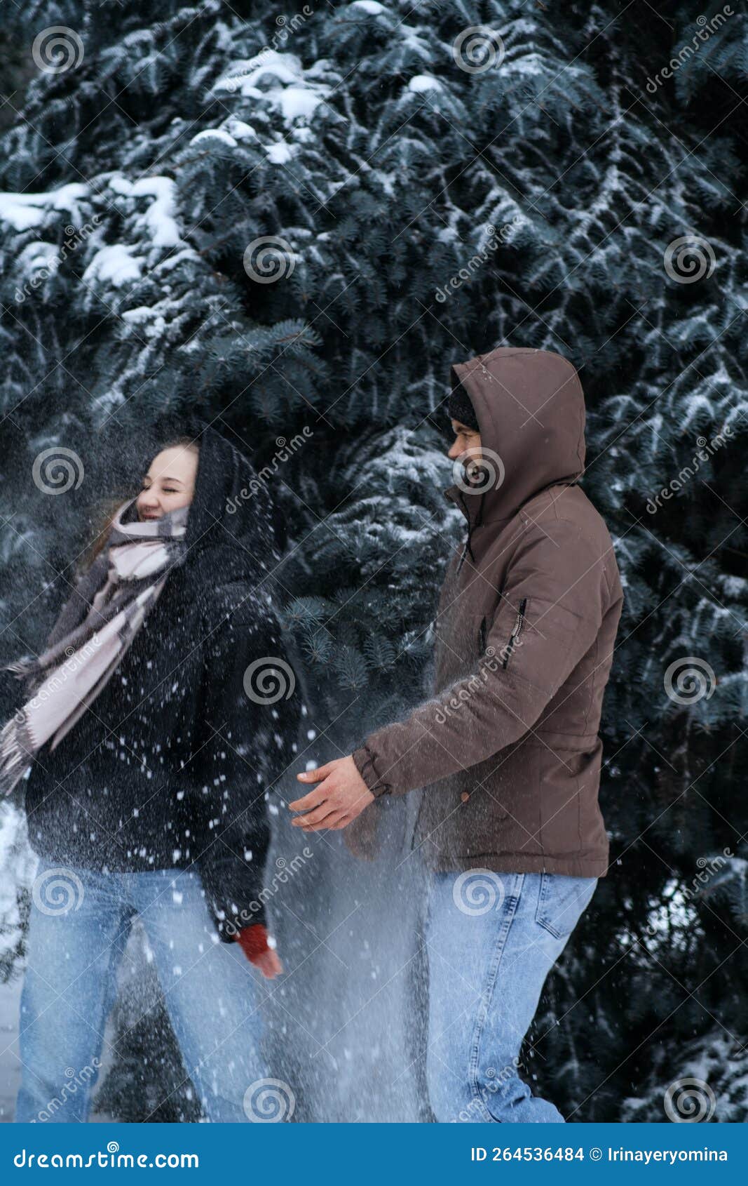 Valentines Day Outdoors Celebration Date Ideas. Winter Love Story. Cold