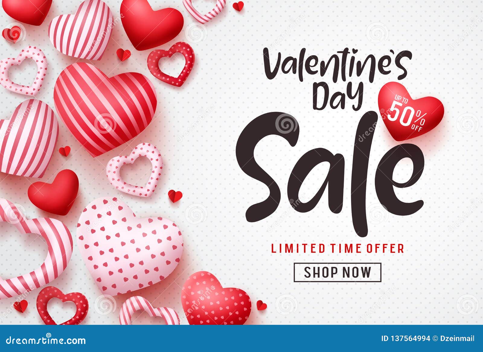 valentines day sale  banner template. valentines day sale discount text