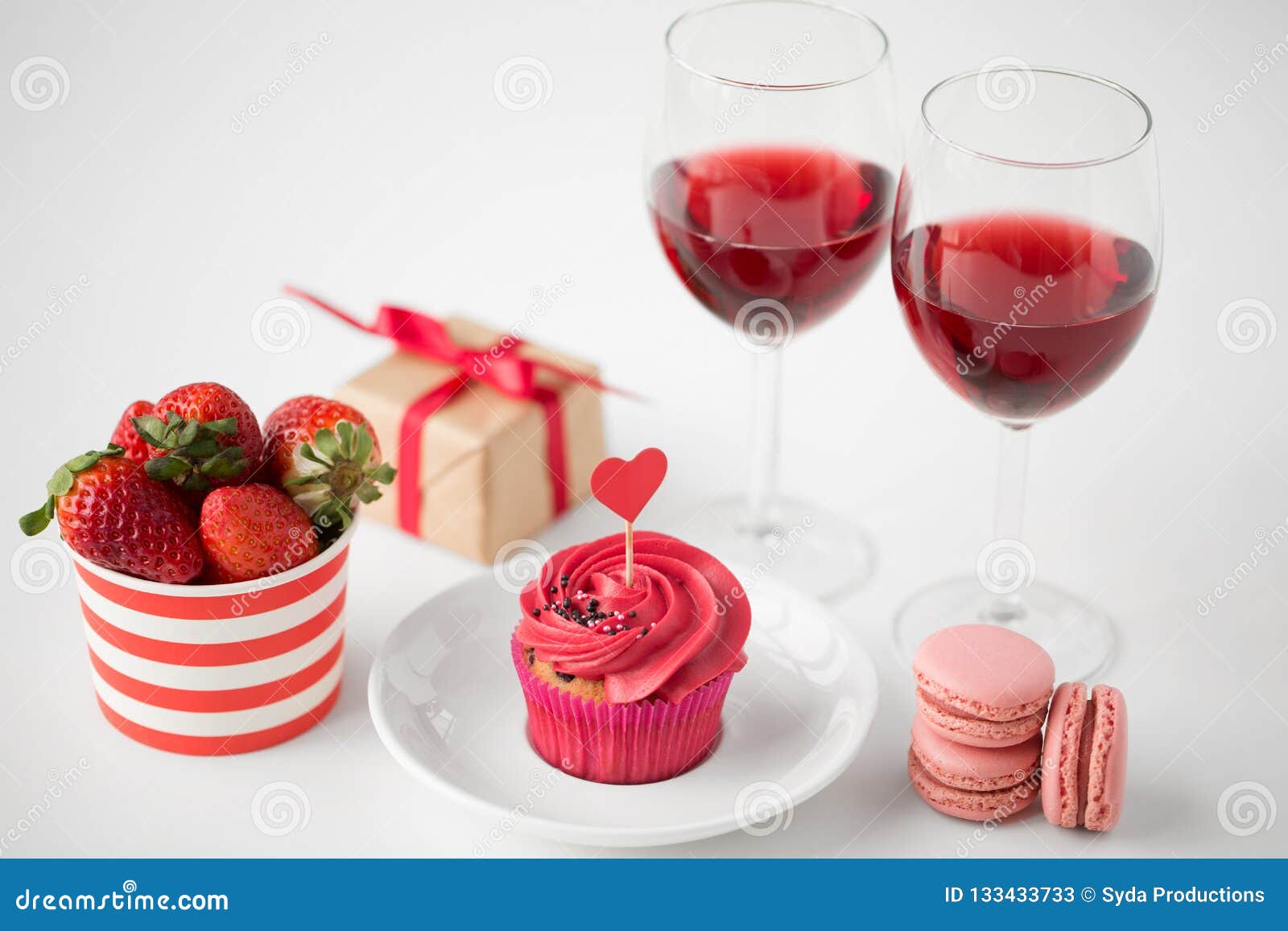 Close Up Of Red Sweets For Valentines Day Stock Image Image Of Bakery