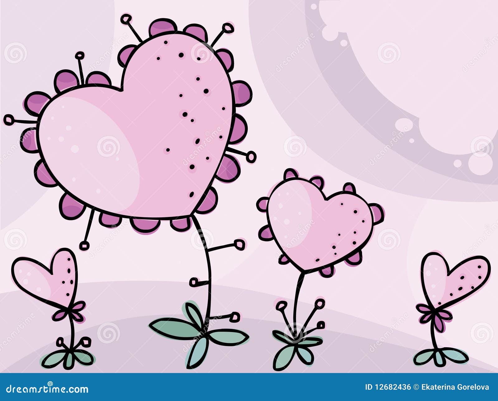 Valentines flower stock vector. Illustration of clean 12682436