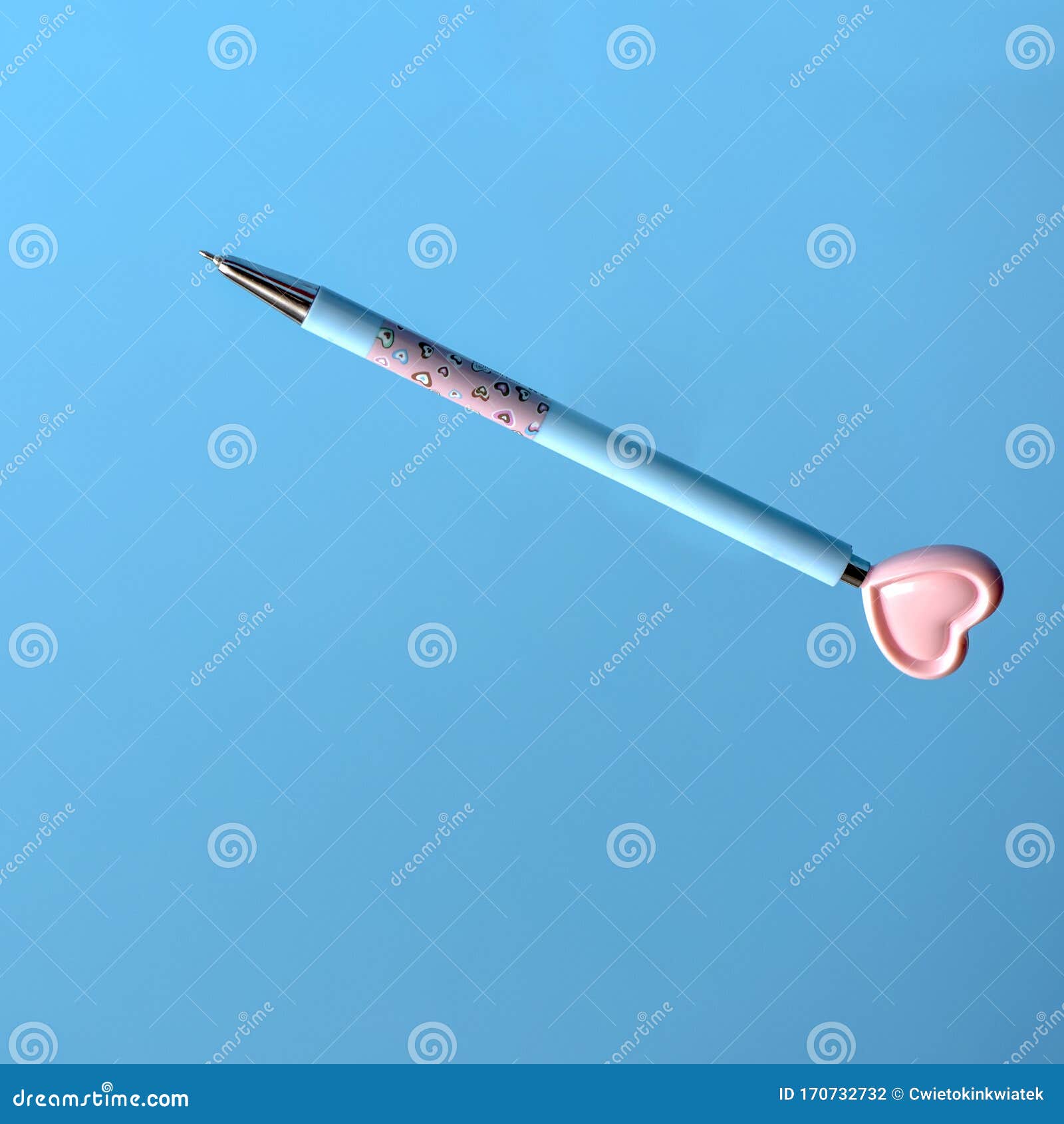 Valentines pen with hearts stock photo. Image of valentine 170732732