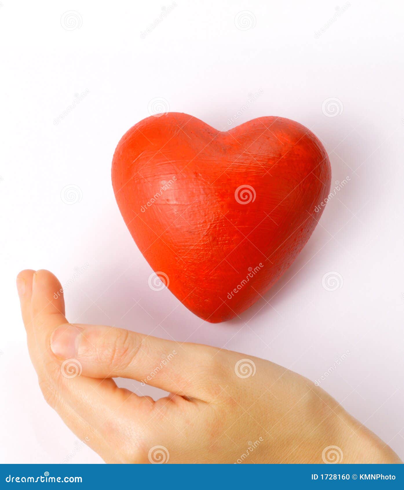 Valentines Red Heart in Hand Stock Photo Image of holiday, colour