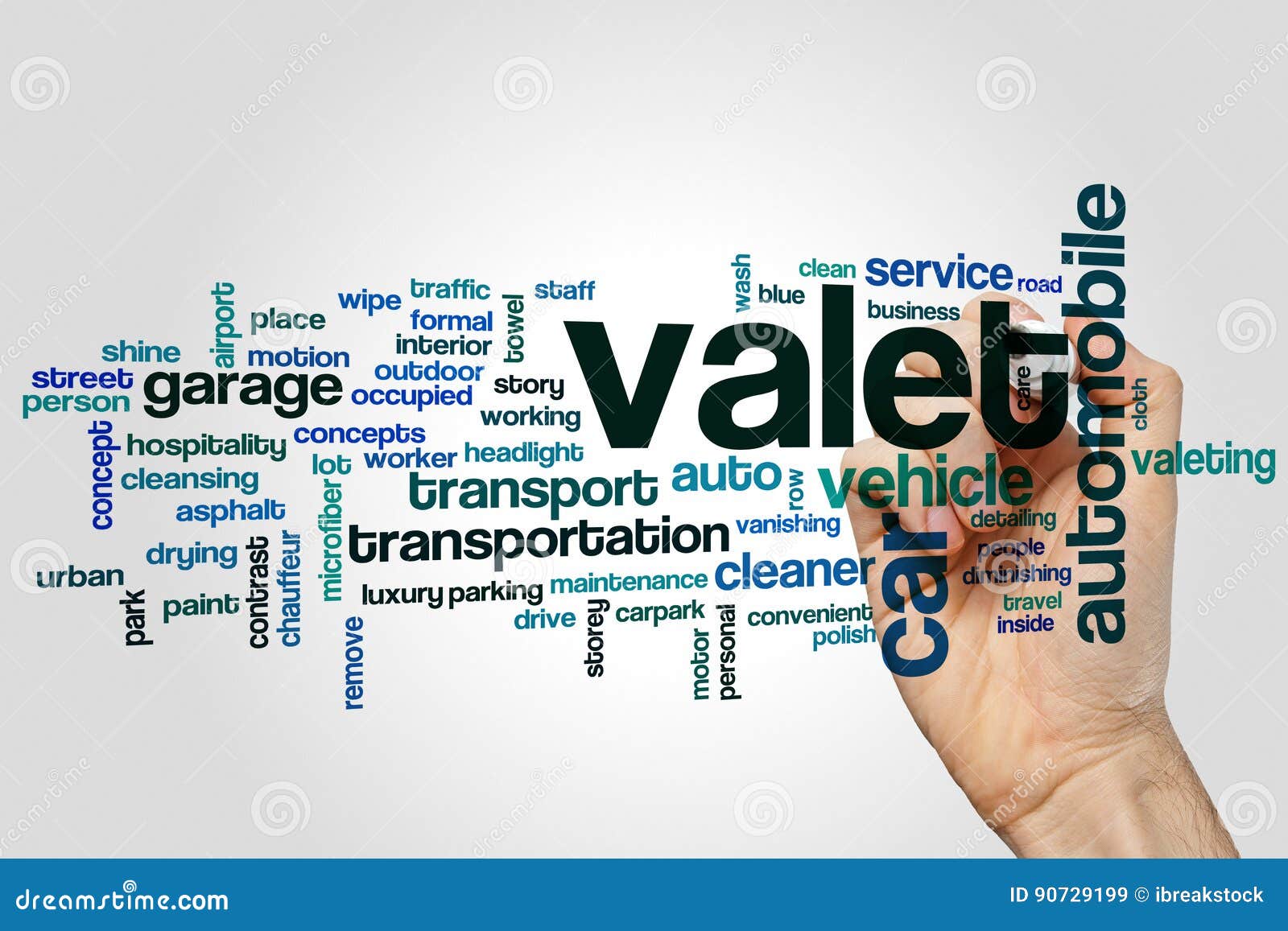 Valet word cloud stock image. Image of cleansing, remove 90729199