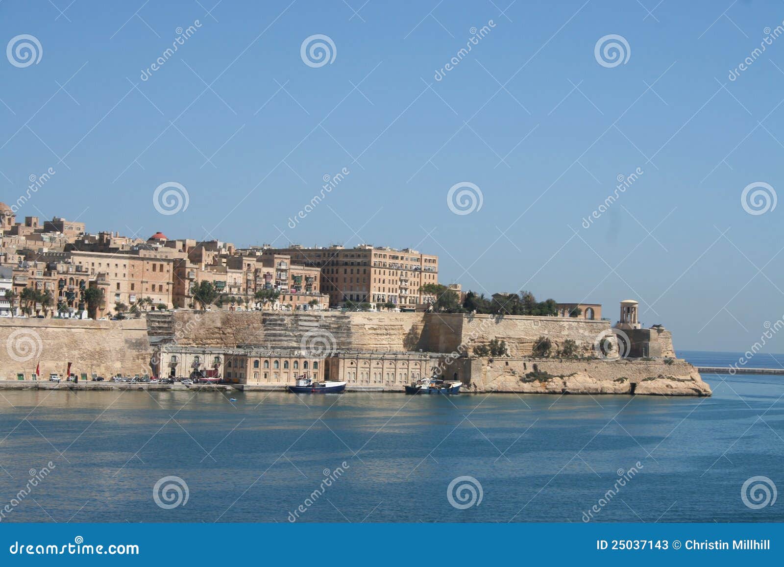 Valetta, Malta. Valetta on the island of Malta, Europe. Famous holiday destination due to the unique vie: Old sand stone buildings by the sea.