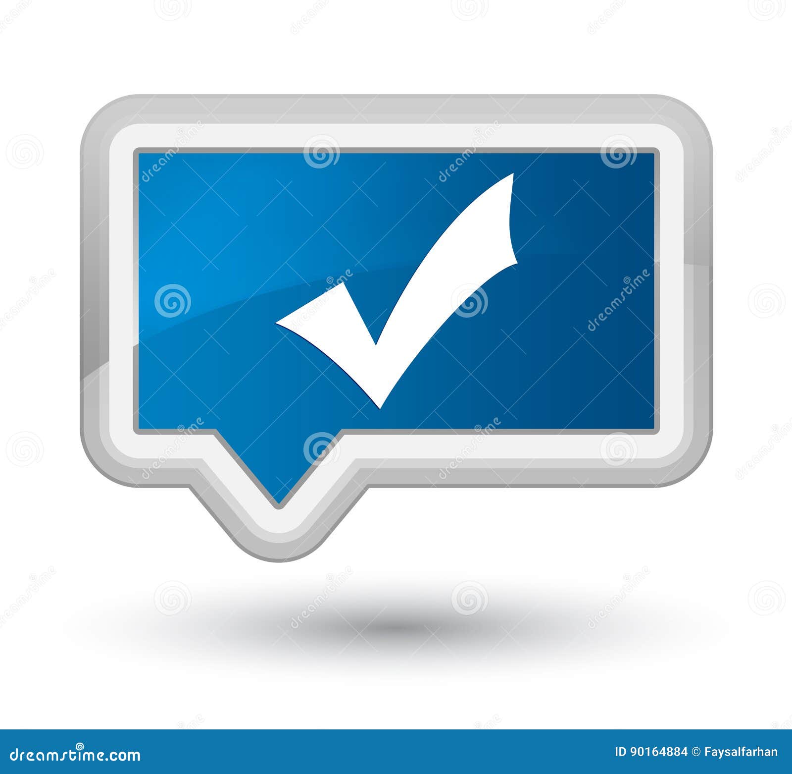 Validation Icon Prime Blue Banner Button Stock Illustration